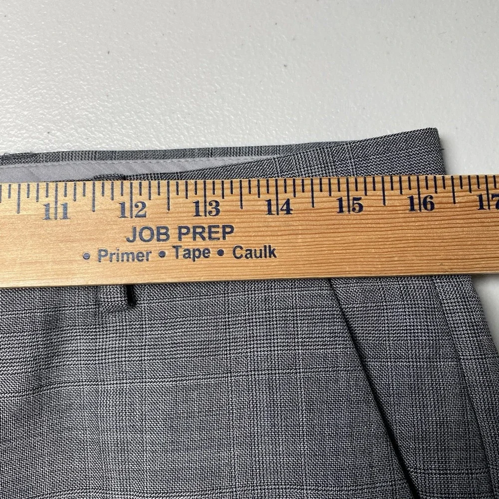 Banana Republic Suit 2 Piece 42R (33x33.5) 2B2V Slim Light Gray Crosshatch Plaid